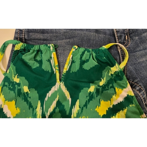 INC International Concepts Green and Yellow Dress Size Large - Picture 5 of 8